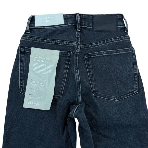 Everlane The Curvy Cheeky Straight Jean Washed Black 23R - Picture 5 of 6